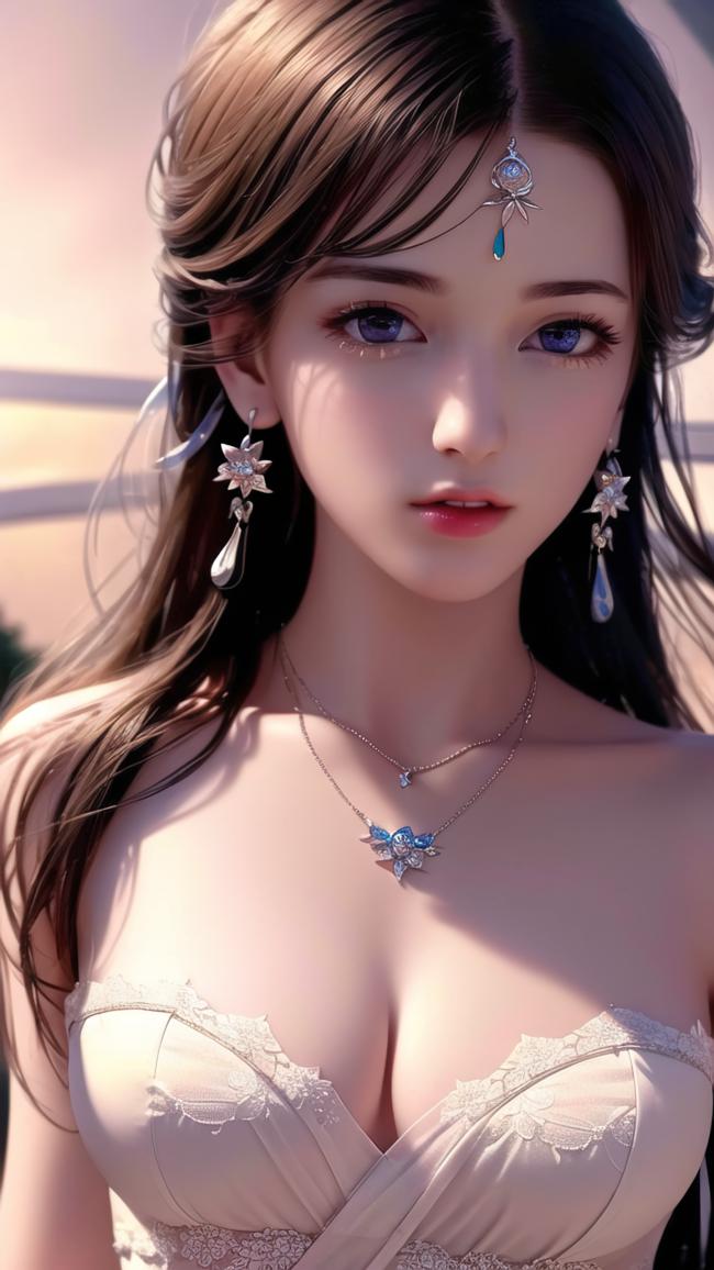 古风仕女写真：柔光珠饰映娇颜