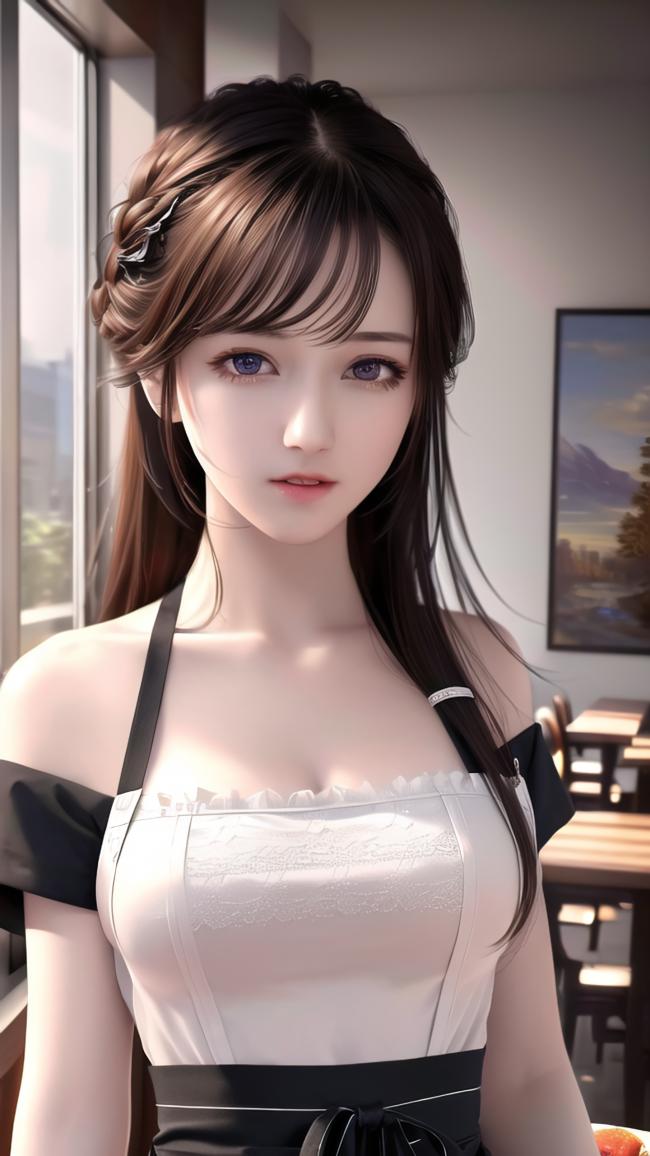 窗边少女立绘：二次元女仆风唯美写真