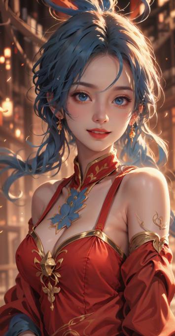 仙侠红衣少女古风写真