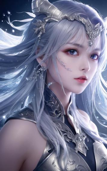 银发战姬星夜降临，铠甲辉映星辰之美