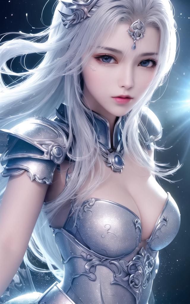 银甲女神星际凝视：3D写实幻想角色设计