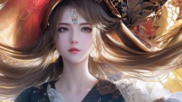 古风仕女写真：金光拂面，华服飘逸