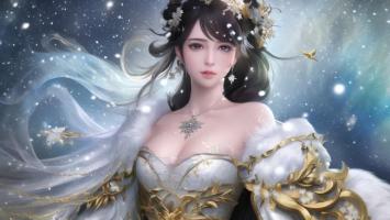 仙侠女神雪夜星穹图