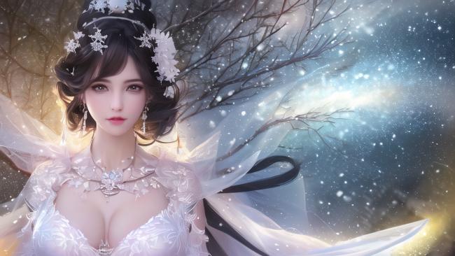 雪夜仙子·仙侠玄幻风插画