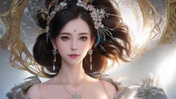 仙侠女神光翼肖像图