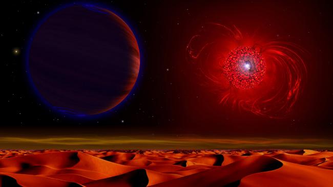 异星沙漠与能量星云的科幻奇观