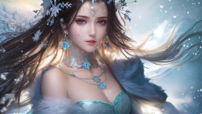 冰雪女神仙侠肖像图