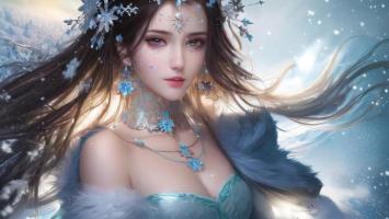 冰雪女神仙侠肖像图