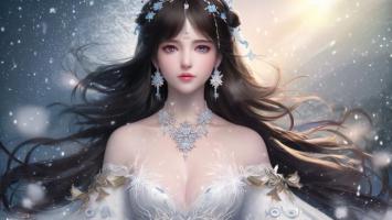 冰雪女神仙侠风写真图
