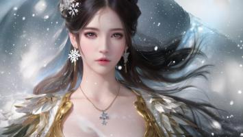 雪中仙子·古风写实美人图