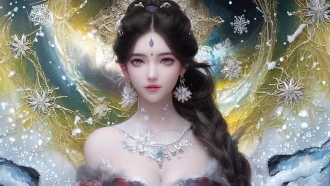 冰雪女神奇幻写真图