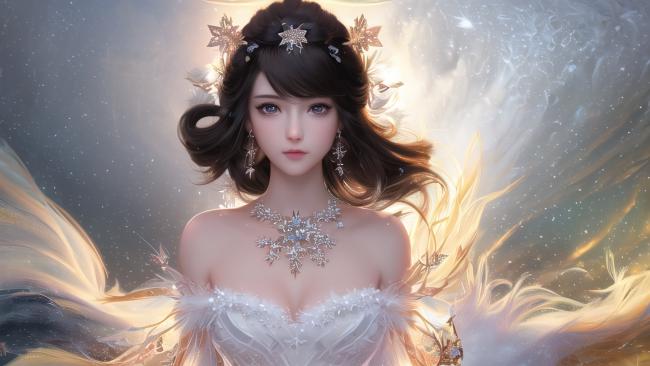 仙侠女神羽翼星辰图