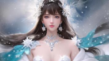 冰雪仙子新国潮插画 ️