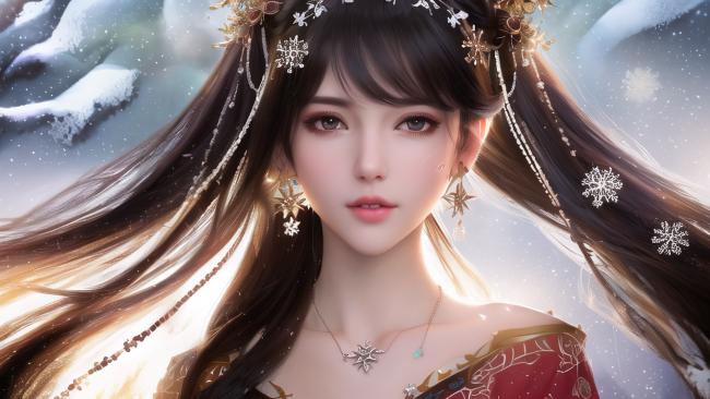 雪中仙子古风写真 ️