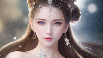 冰雪精灵少女写真｜梦幻写实风