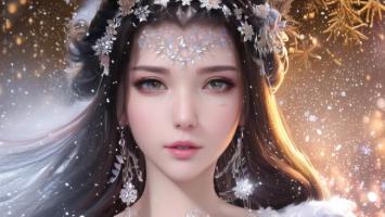 雪中仙子：古风玄幻美女肖像 ️✨