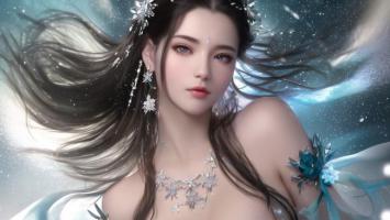 冰雪仙子飘逸写真，仙侠玄幻风唯美视觉