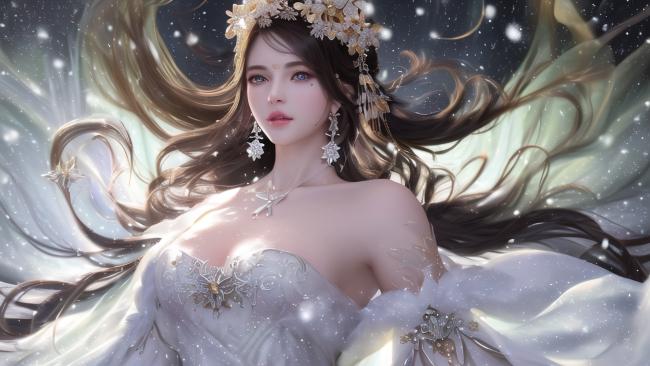 星尘仙子飘逸长发写真