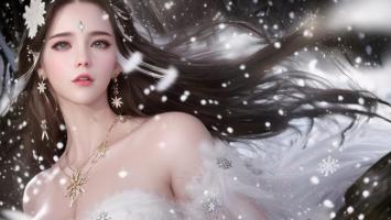 雪中女神写真：8K高清冰雪幻境 ️