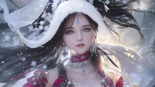 冬日仙子雪中凝眸 ️