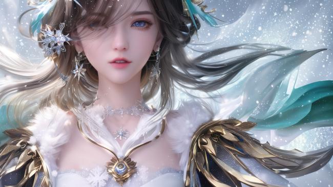 冰雪仙子羽翼飞扬，仙侠玄幻风视觉盛宴