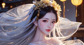 古风汉服仕女写真，灯笼夜景柔光美人