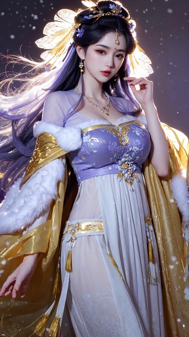 紫金华服仙子雪中舞