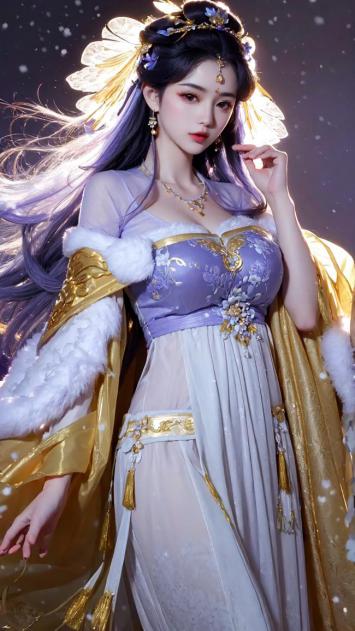 紫金华服仙子雪中舞