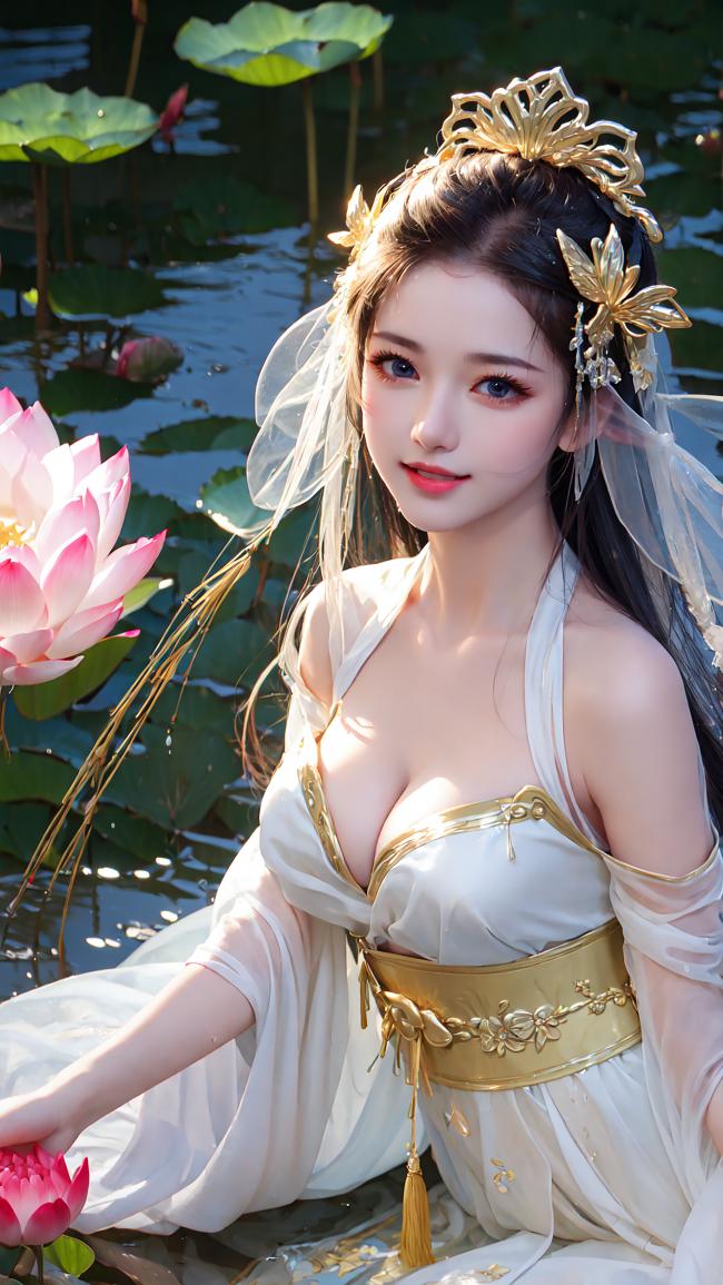 荷塘仙子·汉服写真高清图