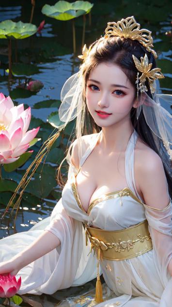 荷塘仙子·汉服写真高清图