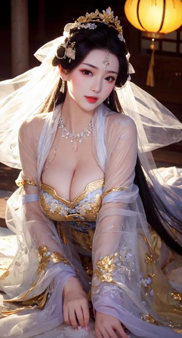 古风汉服新娘写真，柔光映衬华贵气质