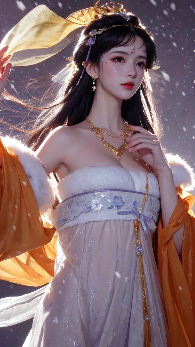 雪中仙子汉服写真，绝美古风神韵