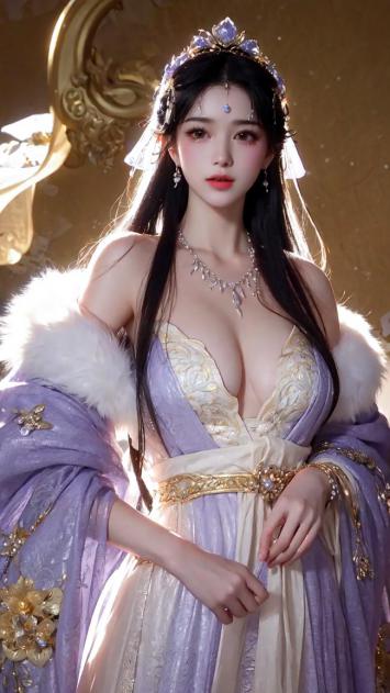 紫金仙姬古风写真，光影华贵如梦似幻