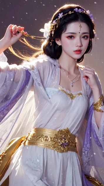 仙侠仕女汉服写真，柔光星夜氛围感