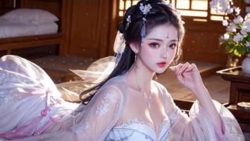 晨光中的汉服仕女写真图