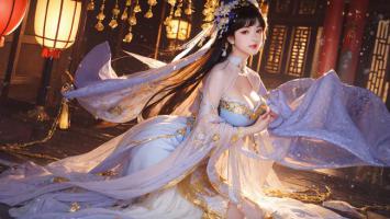 古风汉服仕女夜景写真