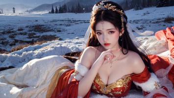 雪原汉服美人写真 | 冬日仙境画卷