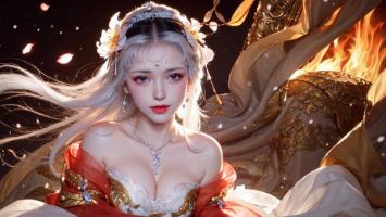 仙侠银发女神：火焰中的水墨华裳