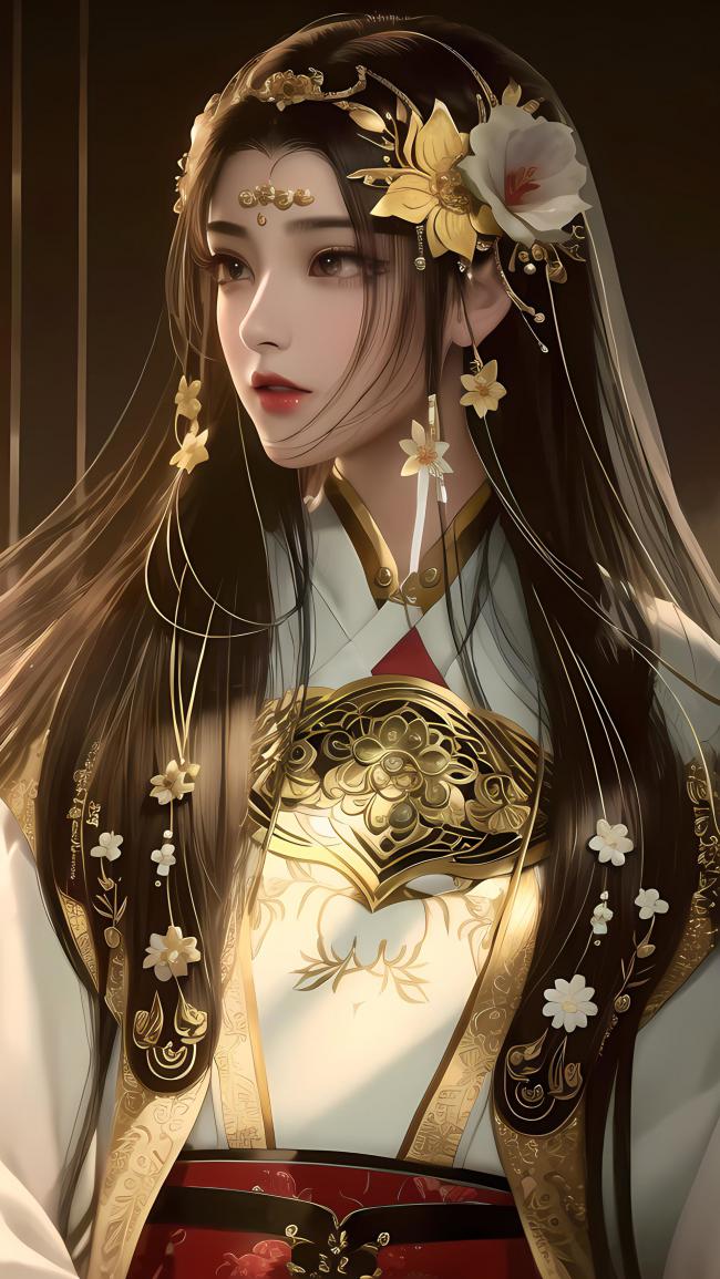 古风仕女水墨动漫插画