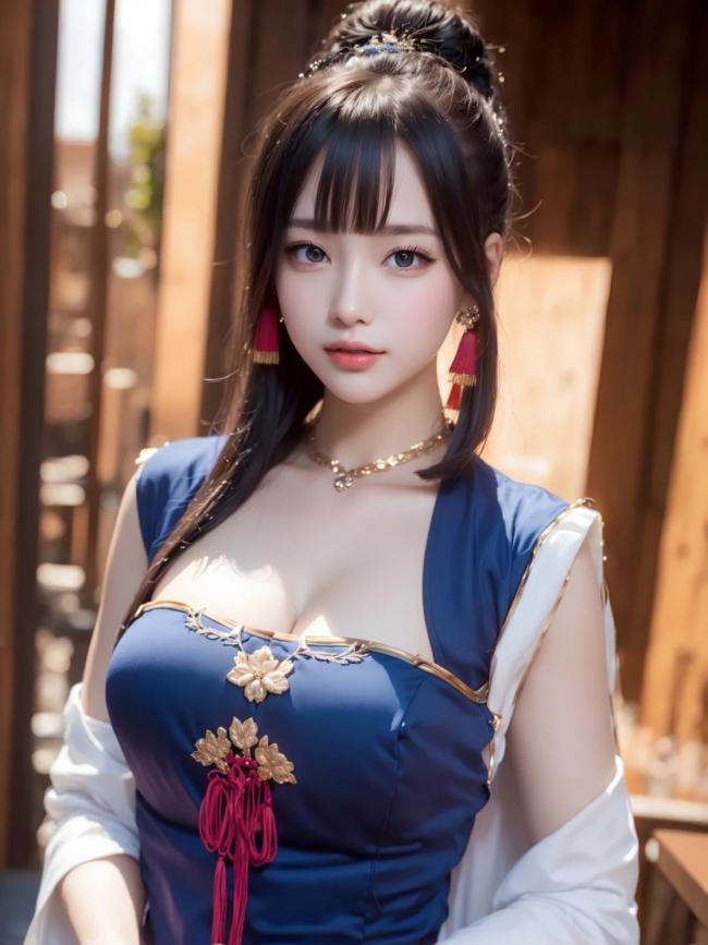 汉服少女写真：柔光古韵美人图