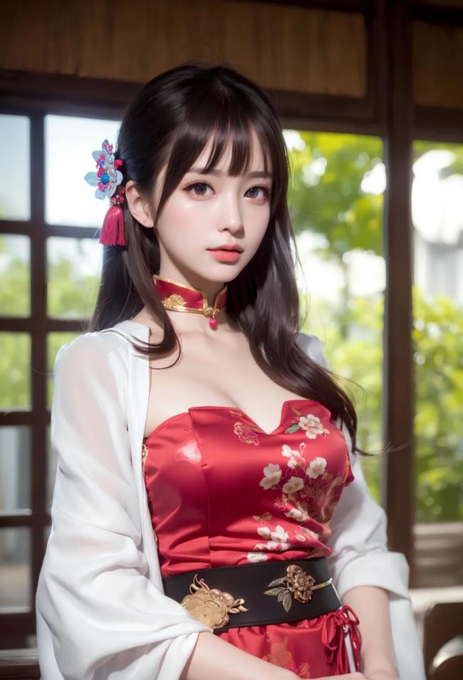 汉服少女写真：柔光窗前的古典美人